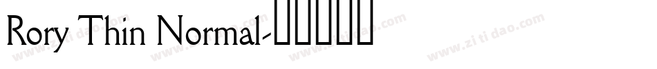Rory Thin Normal字体转换
